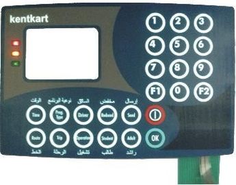 OEM Membrane Switch and backlight membrane  keypad auotype pet and 3M adhesive with metal dome  Backlit  with embossing
